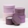 Set of round boxes 5 in 1 "lavender", 20 x 19 x 14 - 15 x 15 x 10 cm