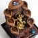 The desktop fountain from the Ganesh network at the cliff with a waterfall 18x12x12 cm