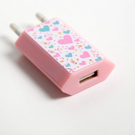 Set of USB cable - Micro USB and plug "love", 1 m-3