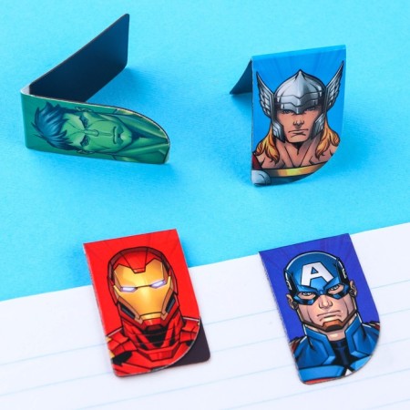 A postcard with magnetic bookmarks "Real Hero", Avengers, 4 pcs.-2