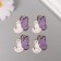 Decor for creativity metal, enamel "A cat with the wings of a butterfly" white-violet 2.8x2.4 cm