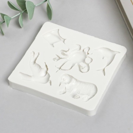 Mold Silicon "Sea inhabitants" 5 items 1.1x7.8x8.5 cm-1
