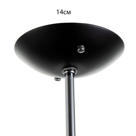 Svetogor chandelier "Night" 8x60W E27 Black/chrome 95x95x32cm-5