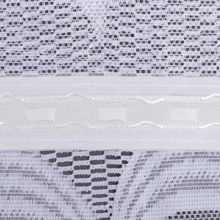 Tulle on the kitchen with a curtain tape, 420x165 cm, white color, 100% polyester-2