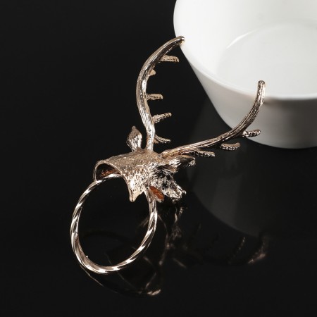 Ring for napkins "Deer", 6.5 × 5 × 10 cm, gold color-3