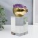 Interior brass souvenir, quartz "Golden grenade with amethyst" 18x8x8 cm