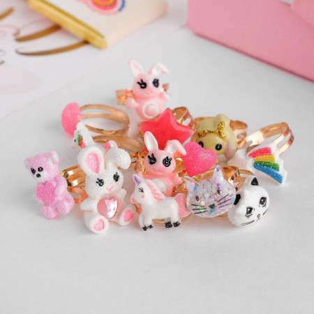 Children's ring "Chosenka" cute characters, a mix form, color, dimensionless