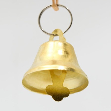 Round bird swings d 11.5 cm, with a bell, beige-3