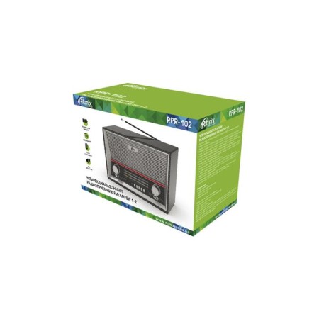 Radio receiver Ritmix RPR-102, 220 V, TT. IEC, USB, Jack 3.5, Cee, Microsd, Carbon color-3