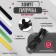 Velcro screed for wires nylon 180x20x1.5 mm tundra, black color, 10 pcs.