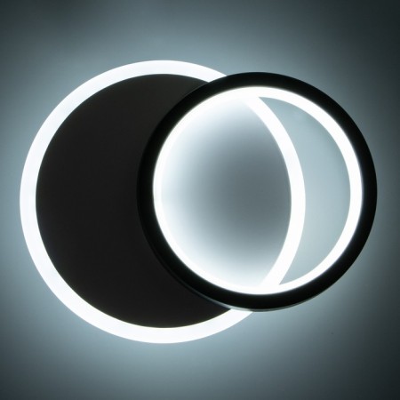 Sconces "circles" LED 42W white-black D.20cm-3