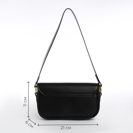 Female bag Textura, small size, black color-1