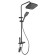 The shower system Zein Z3683, the upper and hand watering can, PVC hose, hygienic set, graphite