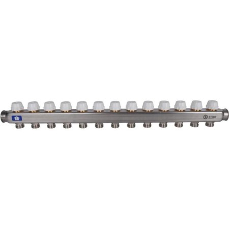 Collector Group Stout, 1 "X3/4", 13 outputs, without flow meters, stainless steel-2