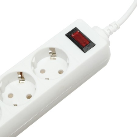 Luazon Lighting network filter, 4 sockets, 1.8 m, 2200 W, 3 x 0.75 mm2, 10 A, 220 V, white-2
