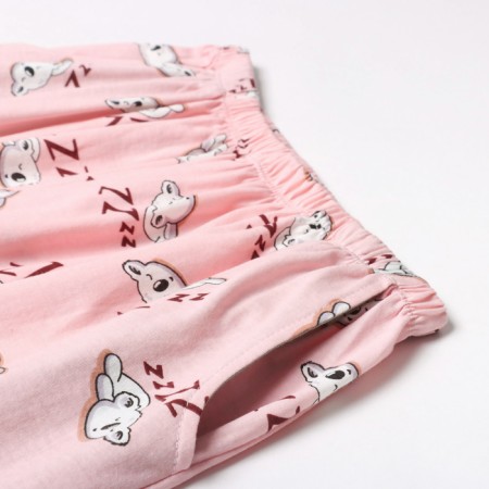 Female home set (T -shirt/pants) "Koala", green/pink color, size 60-5