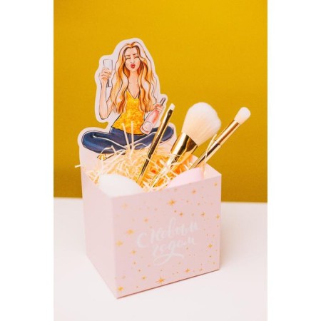 Box for mini-boots "Happy New Year", girl, 12 x 24 x 10 cm, New Year-3