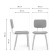 Wooden chair KLINT ARE BUK/fabric, natural/gray 43x58x82 cm