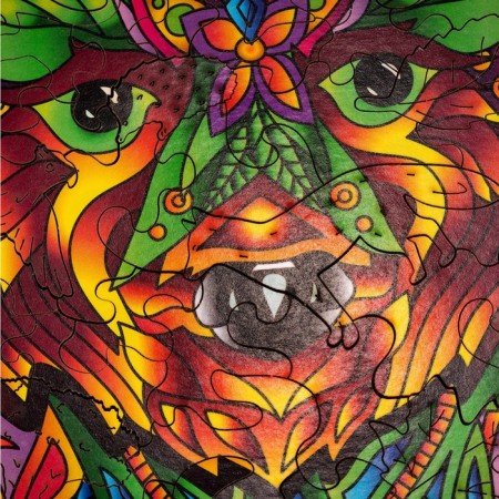 Wooden puzzle "Inspired Bear", 36 × 23 cm-5