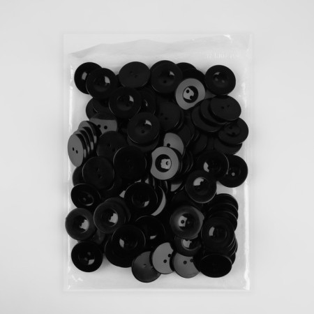 Button 2 punctures, d = 25 mm, black color-3