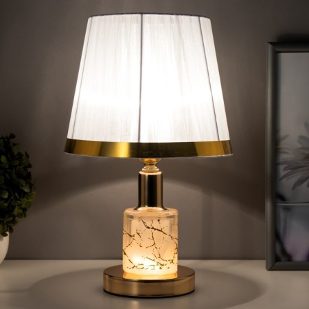 Justin's table lamp 1x60W E27 white-golden 21.5x21.5x34 cm Risalux-2