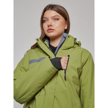 Ski jacket female, size 58, khaki color-4