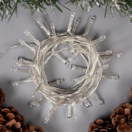Garland “thread” 4 m, IP20, transparent thread, 40 LED, white glow, 2 modes, AAH3-1