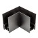 Connector for overhead magnetic tire pipelines, 35 mm. Angular. Horizontal. Uniel, IP20, black color
