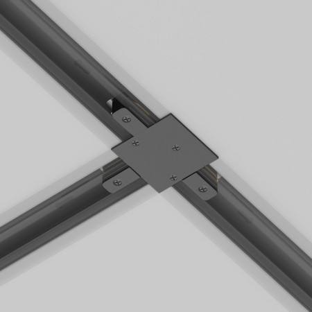 Connector T-shaped for the built-in track system Technical TRA002CT-11B, 13x9.5x2 cm, black color-6