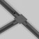 Connector T-shaped for the built-in track system Technical TRA002CT-11B, 13x9.5x2 cm, black color