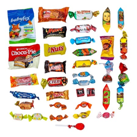 "Smeshariki Nyusha small" 500 g New Year's gift set No. 377-4