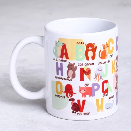 Mug "English alphabet" animals, 320 ml