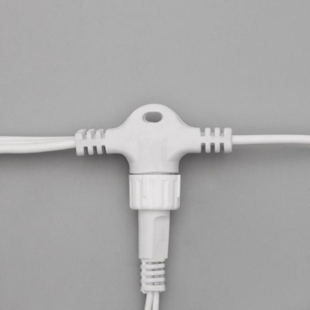Garland "Curtain" 2 x 6 m, IP65, UMS, white thread, 1440 LED, white glow, white flicker, 220 V-4
