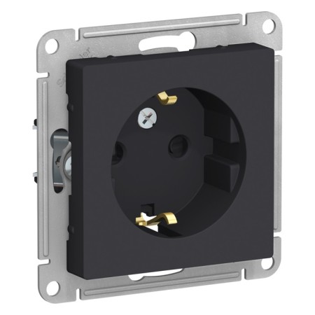 SE SE AtlasDesign, 16 A, 250 V, built -in, with salary, curtains, IP20, carbon, Atn001045-1