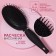 The comb massage, rubberized handle, 6.5 × 24 cm, black/silver color