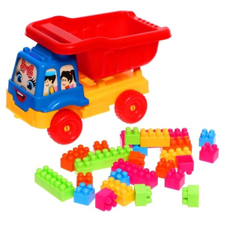 Toy Granite Truck "Auto Truck" + mini - designer, 26 details, chicks-11
