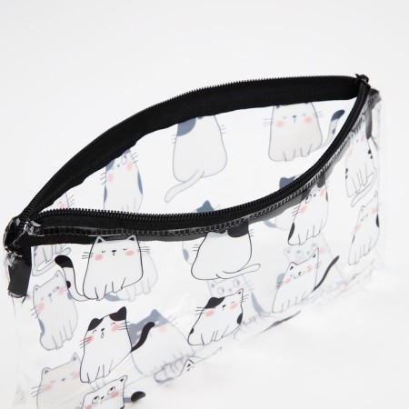 Lightning cosmetic bag, transparent/black color-2