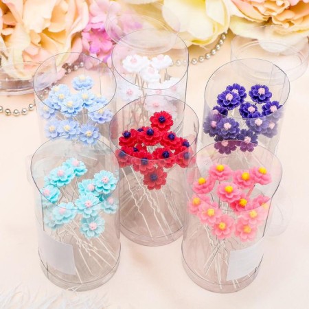 Hair hairpin "Flower" Vasille, 1.2 cm, mix-2