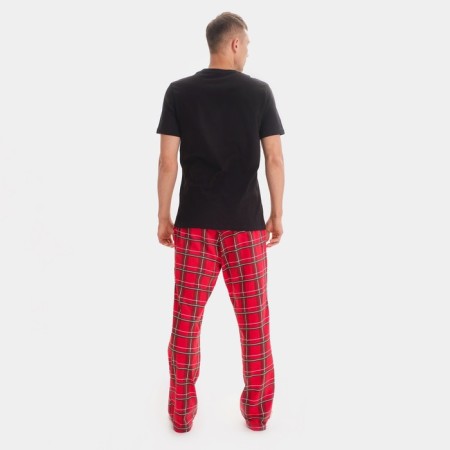Pajama New Year's male KAFTAN "New Year", red/black color, size 48-2