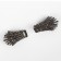 Decorative fastener, 4.3 × 1.3 cm, black color