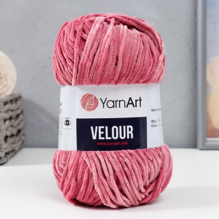 Yarn "Velour" 100% micropoliester 170m/100g (868 t. Rose)