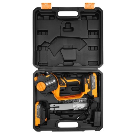DREAL DRASTE DEKO DKCHS 20-6, 20 V, 2x2 Ah, tire 150 mm, 6 m/s, case-8