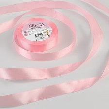 Satin tape, 20 mm × 23 ± 1 m, pink color # 04