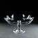 Patisserie glass dish on the glass, D = 32 cm