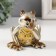 Souvenir Polystone "Surprised Frog" Light gold mix 10.3x6.3x8 cm