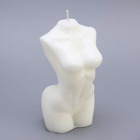 Figure candle "Women's silhouette", 15x7 cm, white-1