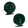 Inertial coil, metal, diameter 7.5 cm, dark green color, 809