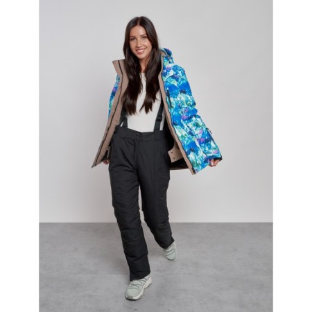 Ski jacket female winter, size 46, blue color-7