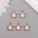 Decor for creativity Metal "Flower" gold, pink 1.8x1.5x0.5 cm
