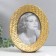 Photo frame Polystone 10x15 cm "Rommboid weaving" golden 14.5x19 cm